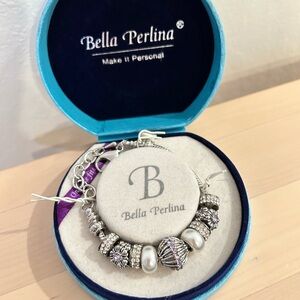 NWT Bella Perlina bracelet Silver Charms